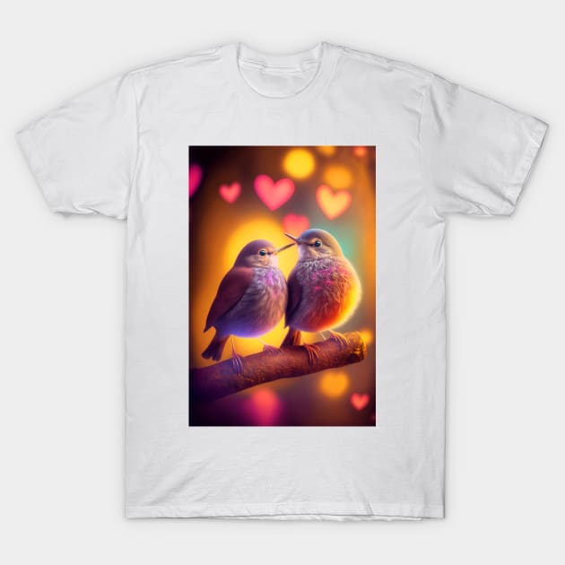 Love Birds 3 T-Shirt by redwitchart